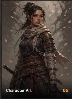 Character Art showing a fantasy wanderer